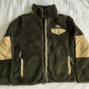 LL Bean Hi Pile Fleece Jacket. Small Petite. Forest Green